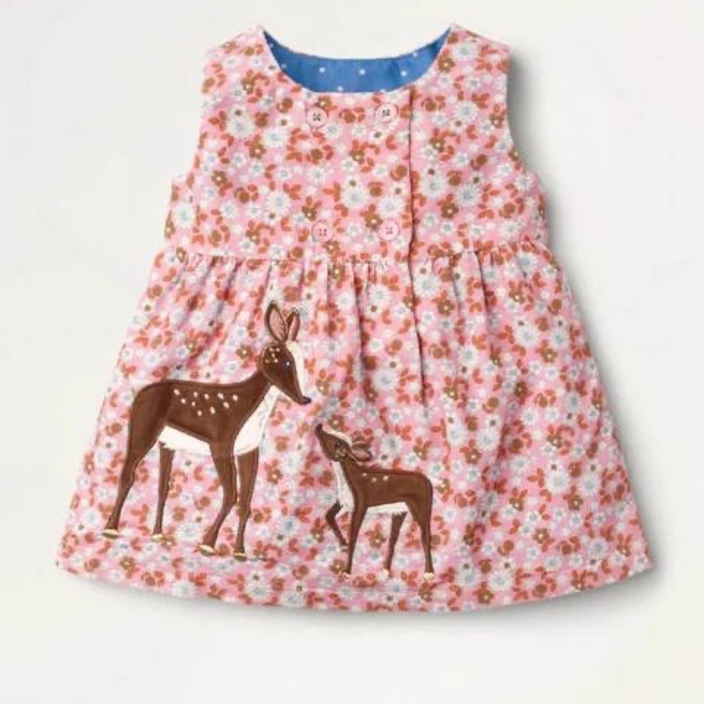 Baby Boden Appliqué Cord Pinnie